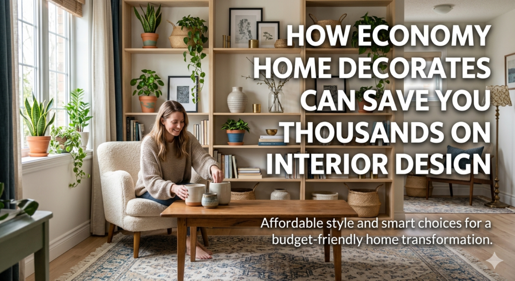 create a image with good background this keywords How Economy Home Decorates Can Save You Thousands on Interior Design